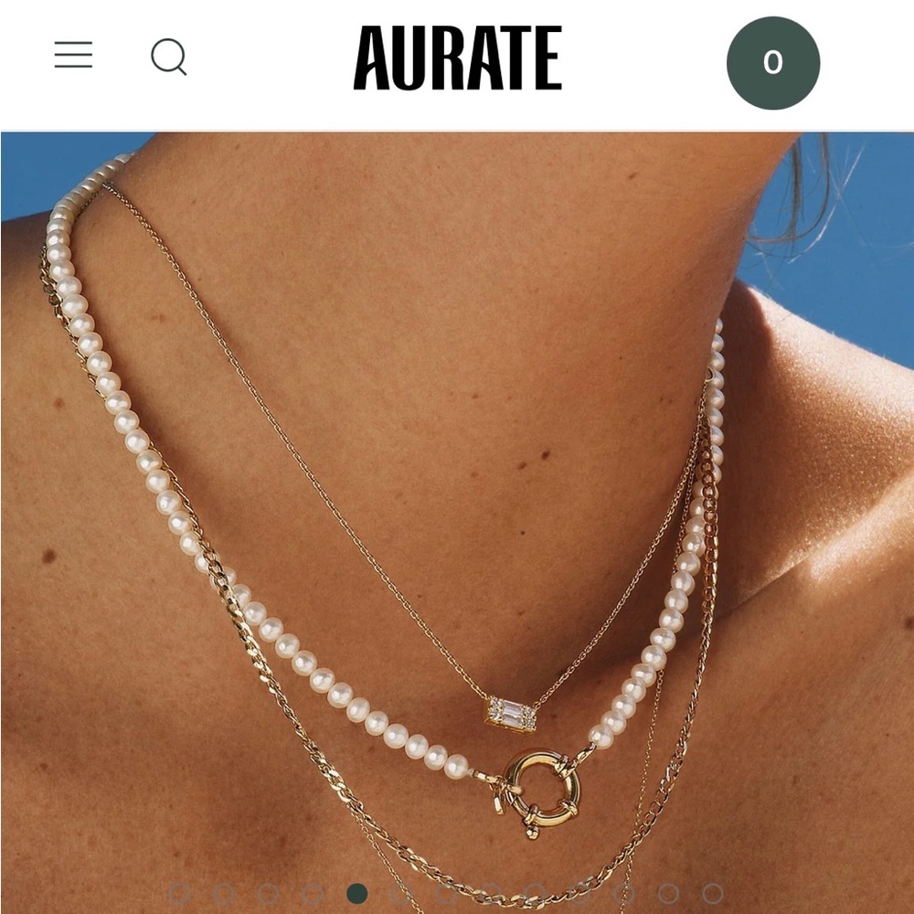 Aurate Pearl Aura Beaded Necklace
